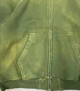 Ventes en gros de sweats à capuche vintage personnalisés avec lavage à l'acide, coton doux lavé, surdimensionné, épaules tombantes, fermeture éclair intégrale, streetwear décontracté - Product Image 6