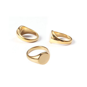 Bague avec logo personnalisé bague pour homme en acier inoxydable chevalière vierge - Product Image 5