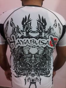 Vêtement de compression de haute qualité en gros pour hommes, rashguard en spandex UPF50 pour le surf, la plongée, le BJJ, le MMA, la salle de sport, chemises de compression 2026 Albino preto - Product Image 6