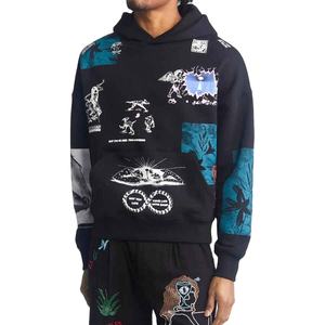 Sweat-shirt pull pour hommes 100% coton à manches longues doublé polaire OEM décontracté Streetwear logo personnalisé fournisseur - Product Image 1