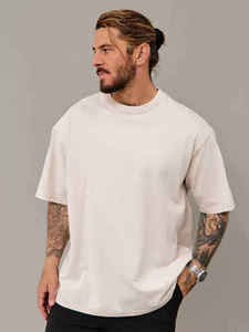 Logo personnalisé 230g 100% coton t-shirts pour hommes respirant été t-shirts vierges hommes pour hommes col rond à manches courtes T-Shirt - Product Image 4