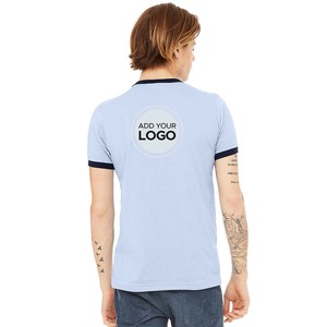 100% Cotton Ringer Tee Men's Ringer Tee Crewneck Athletic T Shirts Mens Tri-blend Ringer T Shirts Short Sleeve Casual T Shirt - Product Image 4