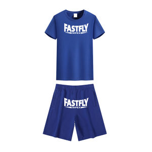Ensemble de Shorts et t-shirt pour hommes, 2 pièces, en coton, Logo personnalisé, de haute qualité, jogging d'été, collection 2020 - Product Image 5