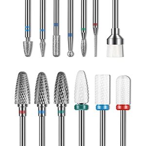 Professional 5 In 1 Nail Drill Bits Ceramic Drill Bits For Nails Sets Acrylic, Diamond Cuticle Efile Carbide Remover Bits