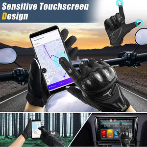 Guantes de Motociclismo Impermeables de Cuero Vacuno de Primera Calidad para Protección de Manos, Dedos Completos, para Unisex - Product Image 3