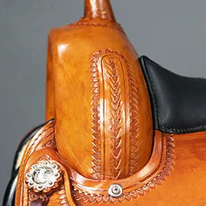ملابس الفروسية جلد ناعم سرج الحصان الغربي للراحة مع شعار مخصص جودة ممتازة السروج الإنجليزية