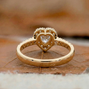 Anillos de Compromiso de Oro Sólido de 14K, Anillo de Diamantes Cultivados en Laboratorio con Certificación IGI, Forma de Corazón Personalizada, CVD HPHT, para Mujer, Boda, Compromiso - Product Image 3