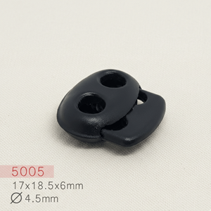 Venta al por mayor de fábrica: Cierres de cordón de plástico ABS sin níquel, de un solo orificio o doble orificio, con resorte, para cordones de ropa y bolsos. - Product Image 5