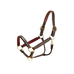 AL RAHMAN TACKS Caballete de cuero para caballo, cabestro, doma, equitación, suave acolchado, Color/tamaño personalizado, duradero, calidad superior, India - Product Image 1