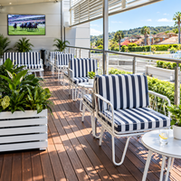 Canapé d'extérieur en aluminium imperméable, chaise de terrasse pour hôtel, mobilier de salon, fabrication sur mesure OEM