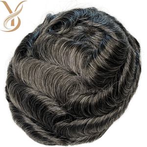 Perruque en gros, cheveux raides, toupet pour hommes, perruque 100% cheveux naturels, toupet en cheveux indiens Q6 - Product Image 6