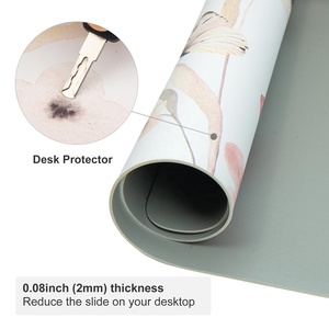 Tapis de souris multifonctionnel en cuir PVC pour jeux, tapis ergonomique, tapis de bureau, cuir de chamois confortable pour le bureau et la maison - Product Image 3