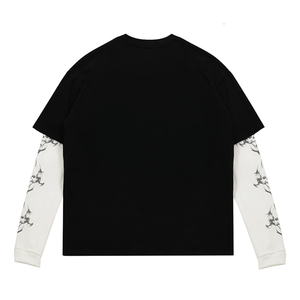 เสื้อยืดโอเวอร์ไซส์แขนยาวพิมพ์ลายดิจิทัลสำหรับผู้ชาย ดีไซน์ทันสมัย สตรีทแวร์ ลายกราฟิก น้ำหนัก 220 กรัม ผ้าฝ้าย 100% - Product Image 1