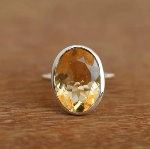 925 Sterling Silver Unique Genuine <b>Citrine</b> Gemstone Ring From Manufacturer at Wholesale Factory Price - Product Image 6