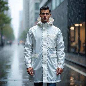 Men's Lightweight Zipper Windbreaker Jacket Soft Outdoor Hiking Winter Rain <b>Coat</b> Streetwear Mountain Long Jacket <b>Coat</b> Men - Product Image 1