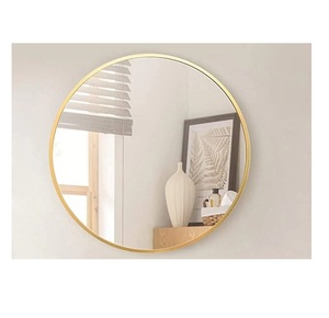 Metal Round Wall <b>Mirror</b> in <b>Gold</b> for Home Wall Decor - Product Image 1
