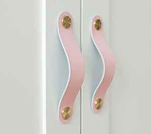 Nouvel ensemble de boutons de porte en bois et résine avec incrustation en cuir poli imperméable, style amour, boutons décoratifs faits à la main pour meubles et portes - Product Image 2