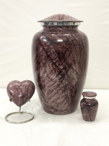 Urnas de cremación para adultos Premium Elegance travertino con aspecto de mármol para funerarias con bolsa de terciopelo gratis - Product Image 4