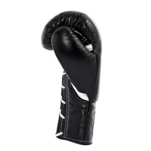 Gants de boxe en cuir professionnels Winning, personnalisés, à lacets, noirs, OEM, pour entraînement et compétition. - Product Image 6