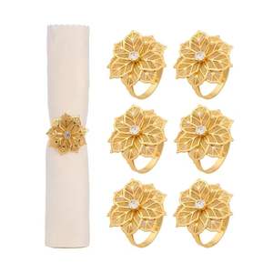 Anneaux de serviette en fer vintage de qualité supérieure, forme de papillon doré et vert, inspiré de l'antiquité, décoration de table de mariage pour salles à manger et fêtes - Product Image 5