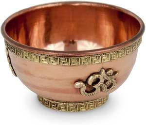 Bol rituel de méditation, ustensiles spirituels en cuivre, bol en cuivre Vastu, bol en cuivre ayurvédique, récipient traditionnel en cuivre, cuivre - Product Image 1