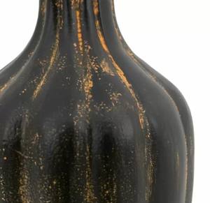 Dunelm Set of 2 Handmade Kairo Metal <b>Vases</b> Alda Black <b>Vase</b> with Dark Colored Features for Home Decor - Product Image 2