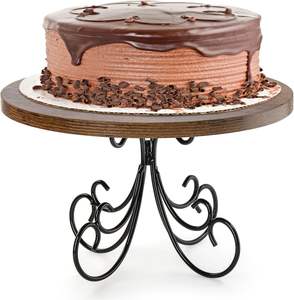 Soporte de pastel de madera natural ACACIA clásico Diseño impresionante para fiestas de bodas y más Un toque hermoso para cada mesa de postres - Product Image 1