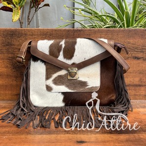 2024 plus récent cheveux de haute qualité sur cuir de vachette bandoulière sac à franges pour les femmes à la mode créateur de mode sacs à main en cuir véritable - Product Image 1