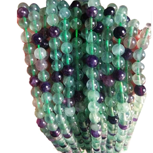 Cuentas de Piedra, Cuentas de Fluorita Arcoíris, Hilo de Cuentas de Piedra, Joyería de Piedra, Gema Suave Suelta, Collar Curativo, Cristal Natural al por Mayor - Product Image 2