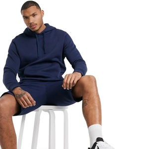 Ensemble short et sweat à capuche en éponge française pour homme, ensemble deux pièces décontracté, respirant, unisexe, style hip hop - Product Image 4