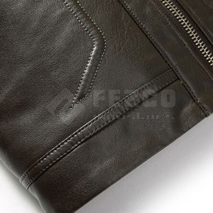 2025 gran oferta chaqueta de cuero impermeable genuino Slim Fit hombres personalizados hombres chaqueta de invierno de cuero - Product Image 6