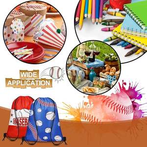 <b>Top</b> Quality Baseball Unisex Drawstring Backpack Bag Sport Gym Travel <b>Swim</b> - Product Image 2