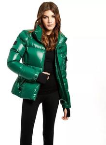 Wholesale Ladies Short Winter Reversible Puffer <b>Coat</b> Plus Size Warm Hooded Sequined Decoration Polyester Lining Waterproof Stand - Product Image 2