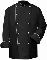 Veste de chef unisexe de haute qualité pour homme, en coton et polyester tissé, à double boutonnage, manches longues ou courtes, uniforme de travail pour restaurant et cuisine