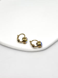 ต่างหูห่วงสแตนเลสลายดอกไม้สไตล์ยุโรปหรูหราสำหรับผู้หญิงแฟชั่นทันสมัยดีไซน์เรียบง่ายคลาสสิกสำหรับเป็นของขวัญ - Product Image 2