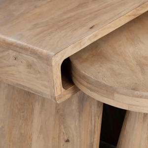 Modern 2-Piece <b>Nesting</b> Coffee <b>Table</b> Set Eco-Friendly Durable Natural Wooden Side <b>Table</b> <b>Living</b> <b>Room</b> Furniture <b>for</b> Hotels Homes - Product Image 4