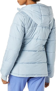 Logo personnalisé coupe-vent unisexe imperméable bulle rembourré matelassé doudoune bleu poussiéreux d'hiver - Product Image 3