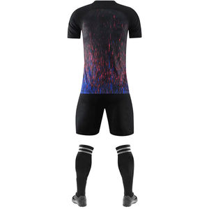 Design personnalisé, uniformes d'équipe de football élégants, uniformes de football à manches courtes de qualité supérieure, uniformes de kits de football OEM d'usine - Product Image 3