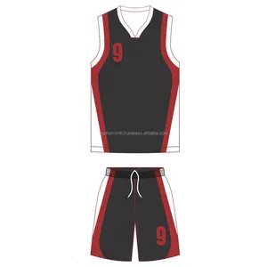 Vêtements de sport de haute qualité Costume de basket-ball Design imprimé avec logo personnalisé Vente en gros Ensemble de maillots de basket-ball unis pour hommes