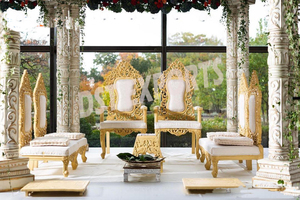 Mandap de Ganesha Tallado en Fibra para Bodas Hindúes, Decorativo, Texas, Reino Unido - Product Image 3