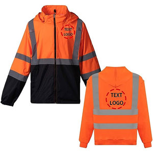 Ropa de trabajo de seguridad personalizable unisex Sudadera con capucha reflectante Hi Vis Low Oem Service Tela de lona con logotipo personalizable - Product Image 2