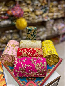 Recién llegado, monederos de diseñador para mujer, bolsos de mano, bolso Potli, bolso nupcial bordado con espejo para regalo de boda - Product Image 3