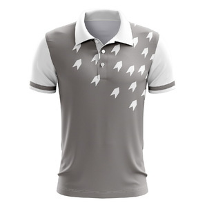 OEM personalizado de poliéster de algodón de los hombres de golf para Polo uniforme transpirable con patrón sólido de impresión personalizada y logotipo bordado - Product Image 5