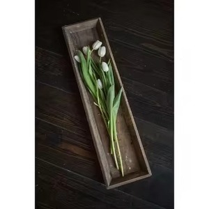 High Selling Modern <b>Black</b> Coated Wooden <b>Serving</b> <b>Tray</b> with Rope Handle Elegant Food Platter for Home Kitchen Hotel Restaurant Use - Product Image 3