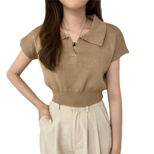 Camiseta informal de algodón para mujer, cuello redondo, transpirable, manga corta, ajuste relajado, suave, cómoda, a la moda de verano - Product Image 1