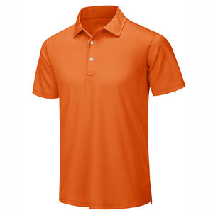 Camisas de polo lisas de patrón sólido para hombres a precio barato al por mayor camisas de polo de manga corta con cuello en V fabricadas en fábrica - Product Image 3
