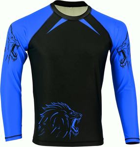 Maillot de compression MMA BJJ à manches courtes unisexe personnalisé en spandex Rashguard Vêtements de combat Nogi Entraînement Chemises imprimées par sublimation 240g - Product Image 3