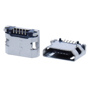 5.9mm Chiều dài USB 2.0 Nữ Ổ cắm Dip + SMT Micro 5 pin Cáp dữ liệu kết nối với cột định vị - Product Image 1