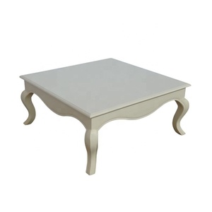 Mesa de Centro de Madera Minimalista, Mesa de Té de Estilo Moderno y Simple, Mesa de Centro Blanca para Vestíbulo de Hotel y Sala de Estar, Muebles para el Hogar - Product Image 3