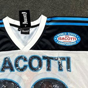 เสื้อเจอร์ซีย์คอวีสำหรับทุกเพศเสื้อแขนสั้นผ้าเมชระบายอากาศได้ดีผ้าโพลีเอสเตอร์100% ใหม่ล่าสุดฤดูร้อน - Product Image 3